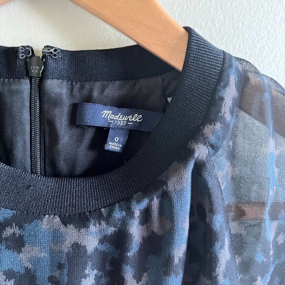 Madewell Radiant Dress Inkspot Leopard Tiered‎ Short Sleeve Animal Print … - Picture 6 of 10